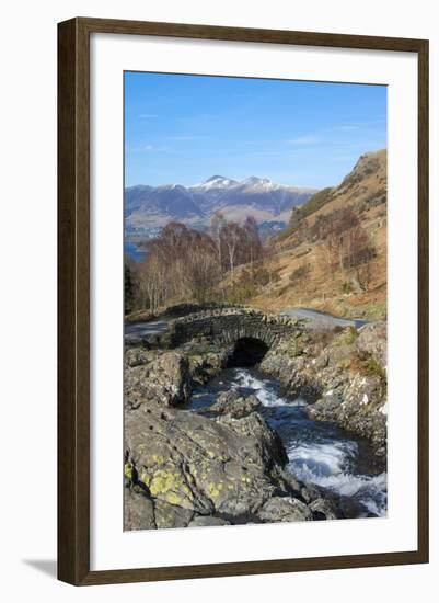 Ashness Bridge Overlooking Lake Derwentwater and Skiddaw, Keswick, Northern Lakes-James Emmerson-Framed Photographic Print