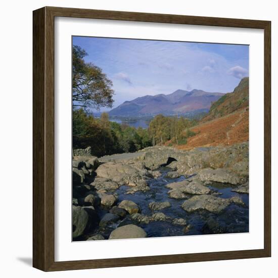 Ashness Bridger with Skiddaw Behind, Lake District National Park, Cumbria, England, UK-Roy Rainford-Framed Photographic Print