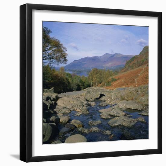 Ashness Bridger with Skiddaw Behind, Lake District National Park, Cumbria, England, UK-Roy Rainford-Framed Photographic Print