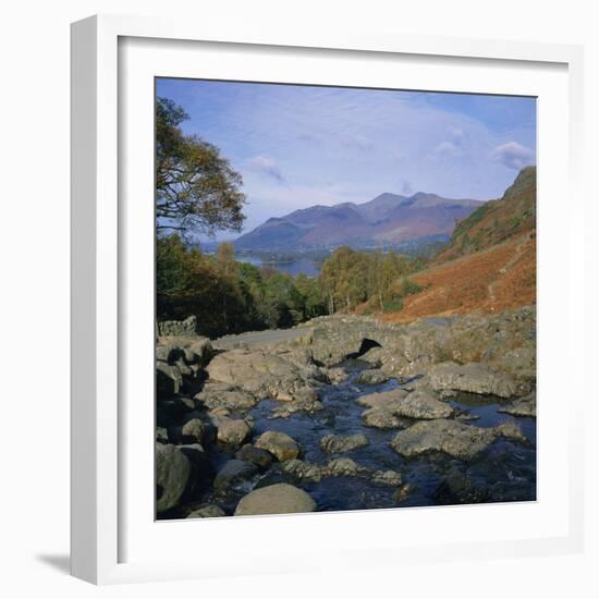 Ashness Bridger with Skiddaw Behind, Lake District National Park, Cumbria, England, UK-Roy Rainford-Framed Photographic Print