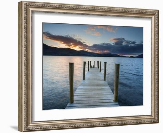 Ashness Jetty, Barrow Bay, Derwent Water, Keswick, Lake District Nat'l Park, Cumbria, England-Chris Hepburn-Framed Photographic Print