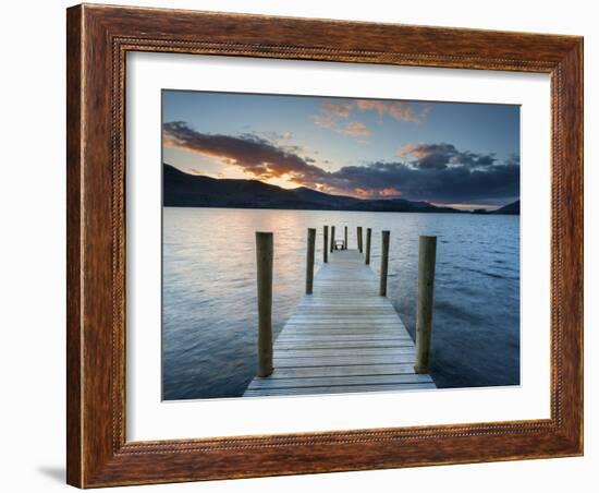 Ashness Jetty, Barrow Bay, Derwent Water, Keswick, Lake District Nat'l Park, Cumbria, England-Chris Hepburn-Framed Photographic Print