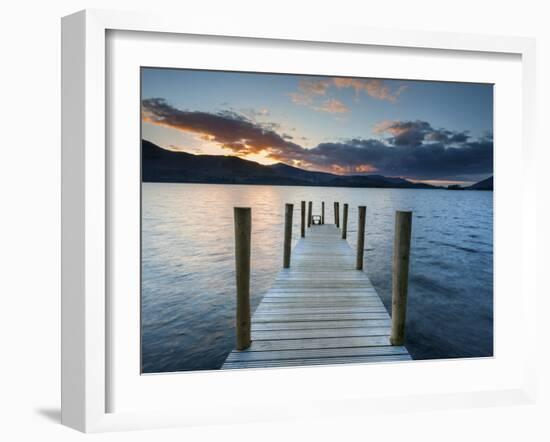 Ashness Jetty, Barrow Bay, Derwent Water, Keswick, Lake District Nat'l Park, Cumbria, England-Chris Hepburn-Framed Photographic Print