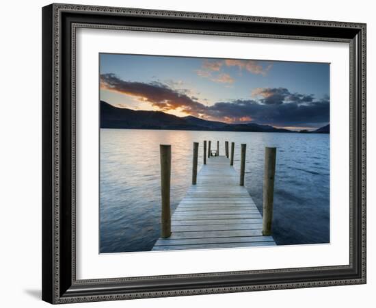 Ashness Jetty, Barrow Bay, Derwent Water, Keswick, Lake District Nat'l Park, Cumbria, England-Chris Hepburn-Framed Photographic Print