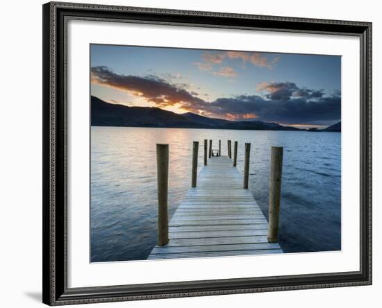 Ashness Jetty, Barrow Bay, Derwent Water, Keswick, Lake District Nat'l Park, Cumbria, England-Chris Hepburn-Framed Photographic Print