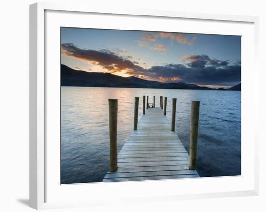 Ashness Jetty, Barrow Bay, Derwent Water, Keswick, Lake District Nat'l Park, Cumbria, England-Chris Hepburn-Framed Photographic Print