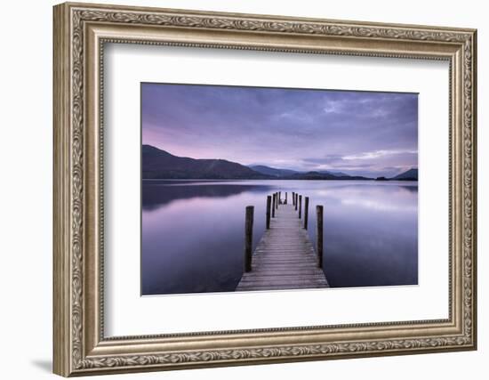 Ashness jetty, Derwent Water, The Lake District, Cumbria, UK-Ross Hoddinott-Framed Photographic Print