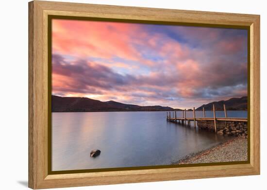 Ashness Landing at Dusk on Derwentwater, Lake District National Park, Cumbria, England, UK-Ian Egner-Framed Premier Image Canvas