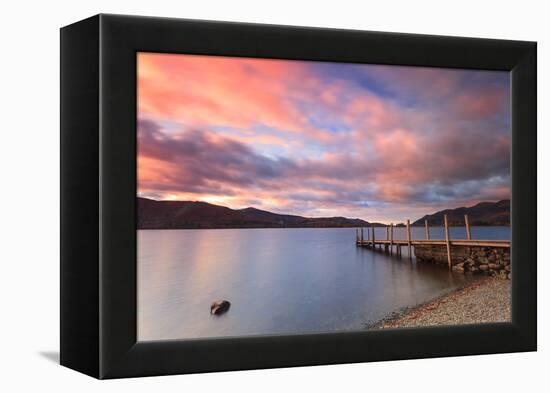 Ashness Landing at Dusk on Derwentwater, Lake District National Park, Cumbria, England, UK-Ian Egner-Framed Premier Image Canvas