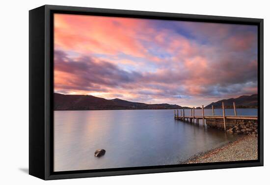 Ashness Landing at Dusk on Derwentwater, Lake District National Park, Cumbria, England, UK-Ian Egner-Framed Premier Image Canvas