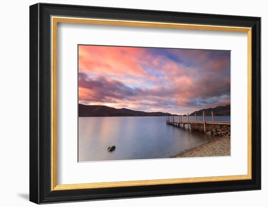 Ashness Landing at Dusk on Derwentwater, Lake District National Park, Cumbria, England, UK-Ian Egner-Framed Photographic Print