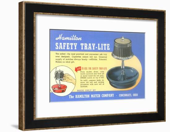 Ashtray Lamp Advertisement-null-Framed Art Print