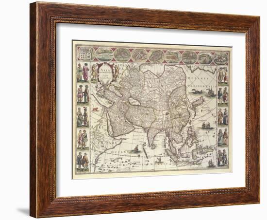 Asia, 1618-Willem Janszoon Blaeu-Framed Giclee Print