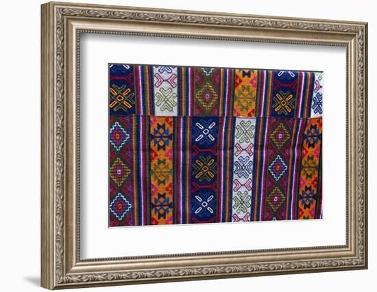 Asia, Bhutan, Bumthang. Bhutanese Textile.-Kymri Wilt-Framed Photographic Print