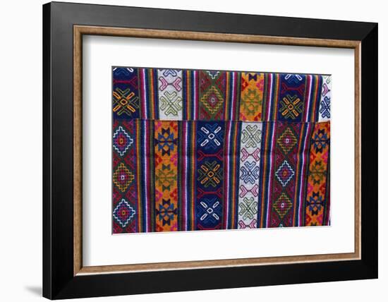 Asia, Bhutan, Bumthang. Bhutanese Textile.-Kymri Wilt-Framed Photographic Print