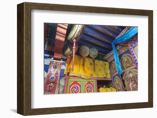 Asia, Bhutan. Details of Drums Inside the Haa Dzong-Ellen Goff-Framed Photographic Print