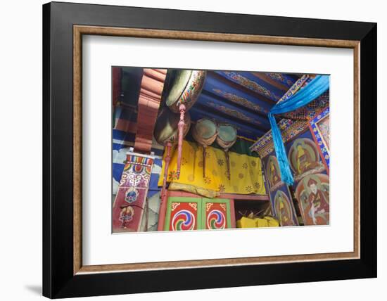 Asia, Bhutan. Details of Drums Inside the Haa Dzong-Ellen Goff-Framed Photographic Print