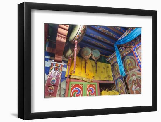 Asia, Bhutan. Details of Drums Inside the Haa Dzong-Ellen Goff-Framed Photographic Print