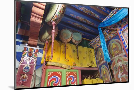 Asia, Bhutan. Details of Drums Inside the Haa Dzong-Ellen Goff-Mounted Photographic Print