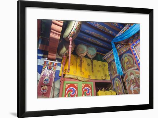 Asia, Bhutan. Details of Drums Inside the Haa Dzong-Ellen Goff-Framed Photographic Print