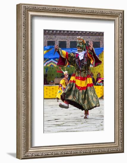 Asia, Bhutan, Gangtey Gonpa Tshechu. Dance of the Furies-Ellen Goff-Framed Photographic Print