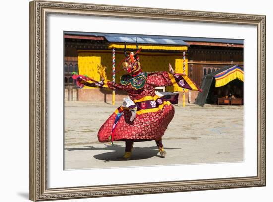 Asia, Bhutan, Haa Tshechu. Dance of the 16 Drum Beaters from Dramitse-Ellen Goff-Framed Photographic Print