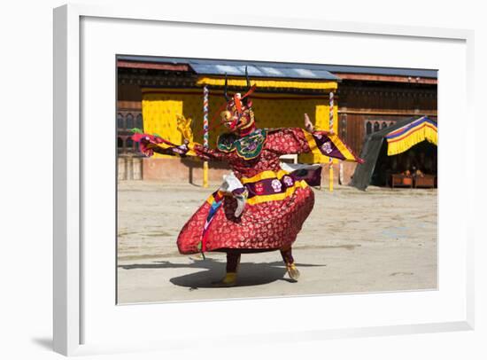 Asia, Bhutan, Haa Tshechu. Dance of the 16 Drum Beaters from Dramitse-Ellen Goff-Framed Photographic Print