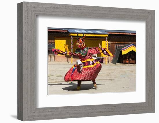 Asia, Bhutan, Haa Tshechu. Dance of the 16 Drum Beaters from Dramitse-Ellen Goff-Framed Photographic Print