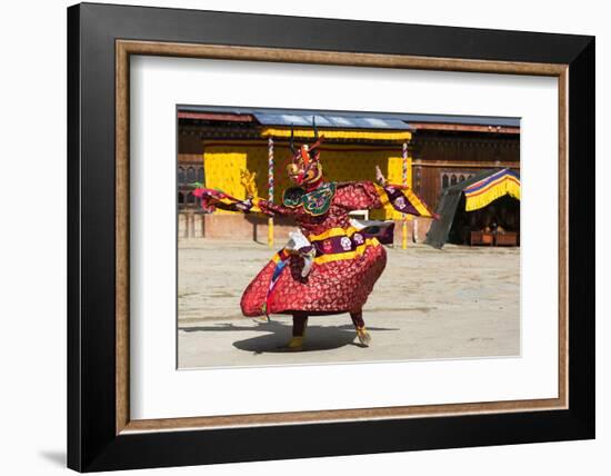Asia, Bhutan, Haa Tshechu. Dance of the 16 Drum Beaters from Dramitse-Ellen Goff-Framed Photographic Print