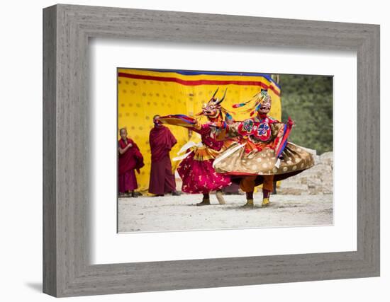 Asia, Bhutan, Haa Tshechu. Dance of the Furies-Ellen Goff-Framed Photographic Print