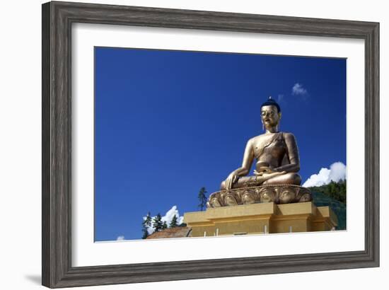 Asia, Bhutan, Thimpu. Buddha Dordenma Overlooking Thimpu-Kymri Wilt-Framed Photographic Print
