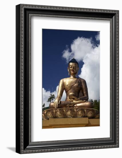 Asia, Bhutan, Thimpu. Buddha Dordenma Overlooking Thimpu-Kymri Wilt-Framed Photographic Print