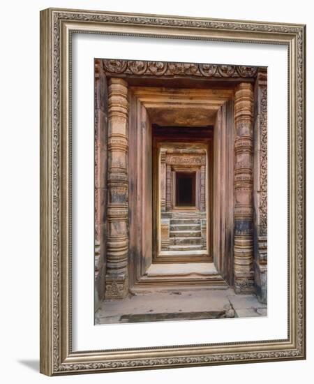 Asia, Cambodia, Angkor Wat Entryway-John Ford-Framed Photographic Print