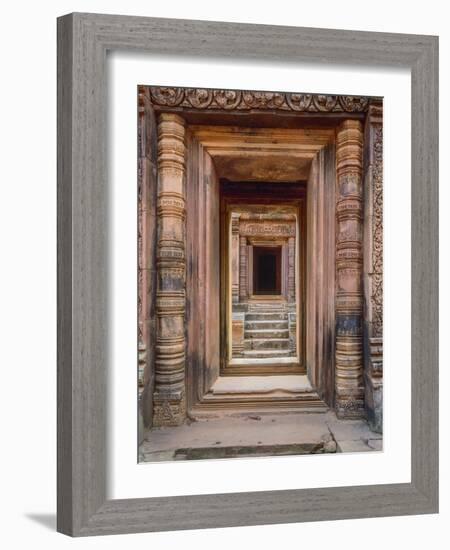 Asia, Cambodia, Angkor Wat Entryway-John Ford-Framed Photographic Print