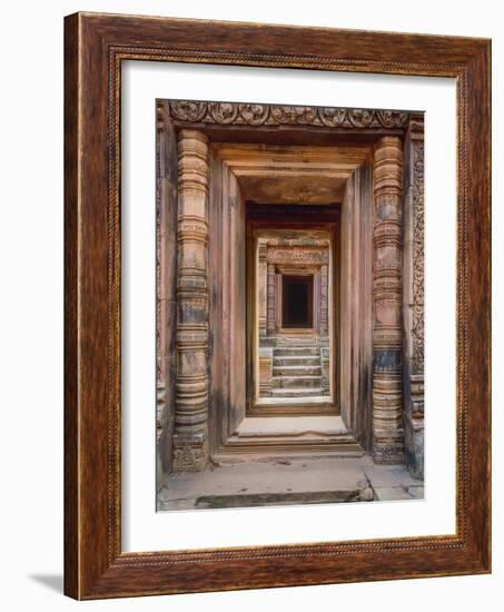 Asia, Cambodia, Angkor Wat Entryway-John Ford-Framed Photographic Print