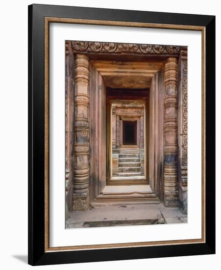 Asia, Cambodia, Angkor Wat Entryway-John Ford-Framed Photographic Print