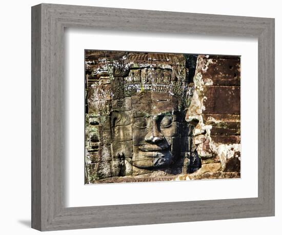 Asia, Cambodia, Angkor Watt, Siem Reap, Faces of the Bayon Temple-Terry Eggers-Framed Photographic Print