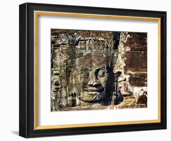 Asia, Cambodia, Angkor Watt, Siem Reap, Faces of the Bayon Temple-Terry Eggers-Framed Photographic Print