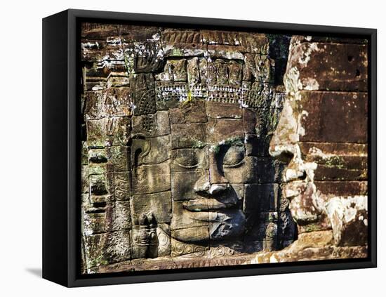 Asia, Cambodia, Angkor Watt, Siem Reap, Faces of the Bayon Temple-Terry Eggers-Framed Premier Image Canvas