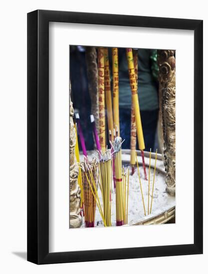 Asia, China, Macau, A-Ma Temple in Macau with Incense Burning-Terry Eggers-Framed Photographic Print