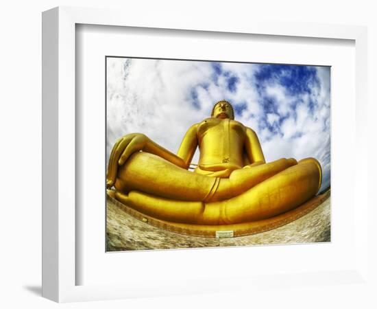 Asia, Golden Buddha in Ang Thong Province of Thailand-Terry Eggers-Framed Photographic Print