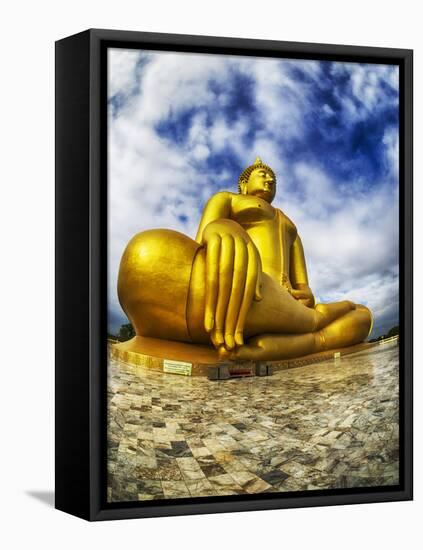 Asia, Golden Buddha in Ang Thong Province of Thailand-Terry Eggers-Framed Premier Image Canvas