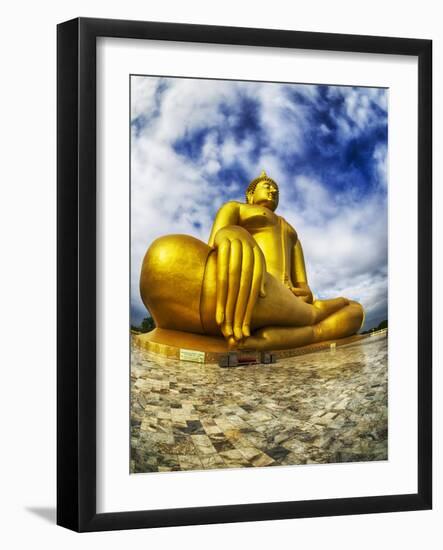 Asia, Golden Buddha in Ang Thong Province of Thailand-Terry Eggers-Framed Photographic Print