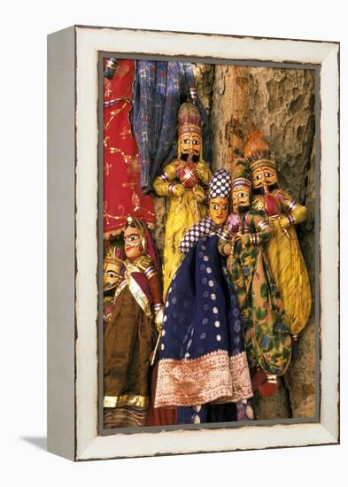 Asia, India, Amber. Paper mache puppets.-Claudia Adams-Framed Premier Image Canvas