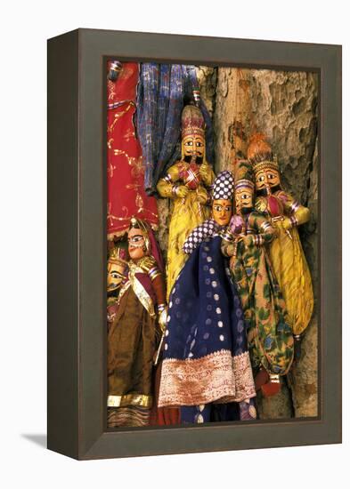 Asia, India, Amber. Paper mache puppets.-Claudia Adams-Framed Premier Image Canvas