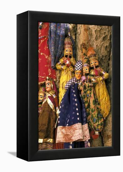 Asia, India, Amber. Paper mache puppets.-Claudia Adams-Framed Premier Image Canvas