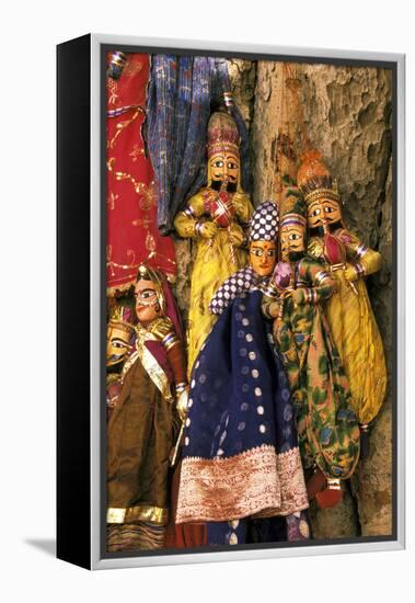 Asia, India, Amber. Paper mache puppets.-Claudia Adams-Framed Premier Image Canvas