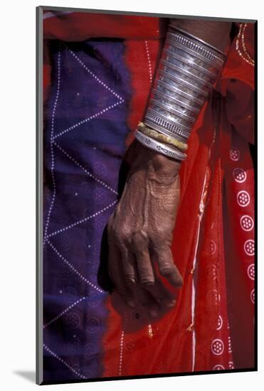 Asia, India, Bikaner. Clothing and silver bracelet detail.-Judith Haden-Mounted Photographic Print