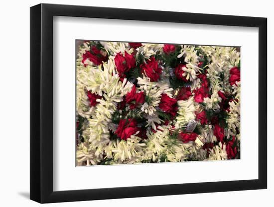 Asia, India, Calcutta. Floral garlands from the flower market in Calcutta.-Kymri Wilt-Framed Photographic Print
