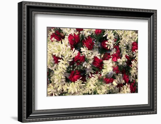 Asia, India, Calcutta. Floral garlands from the flower market in Calcutta.-Kymri Wilt-Framed Photographic Print